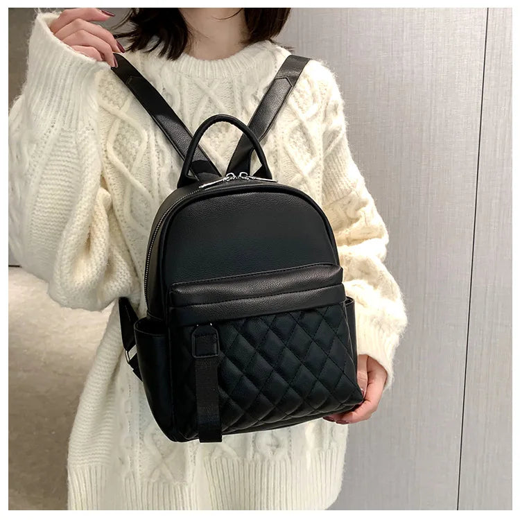 Embroidery Name Backpack Mini Backpack Women PU Small Backpack Purse for Women Custom Name Travel Backpack Cute Bookbags