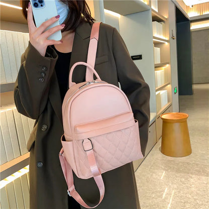 Embroidery Name Backpack Mini Backpack Women PU Small Backpack Purse for Women Custom Name Travel Backpack Cute Bookbags