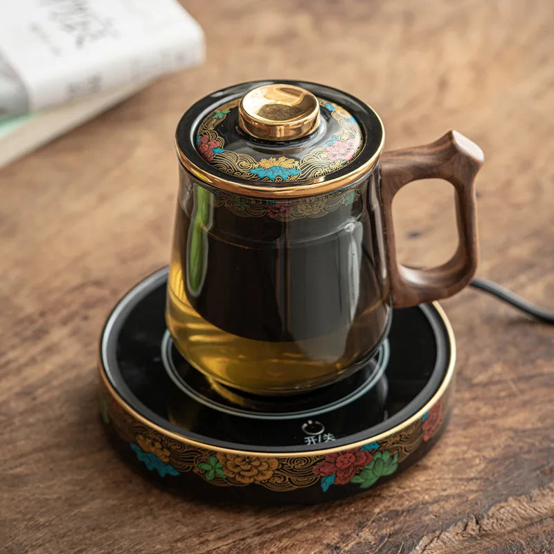 Enamel Chinese Style Tea Cup Tea Separation Glass Office Cup With Lid Filter Cup Bubble Drinkware Kitchen Dining Bar Home Garden