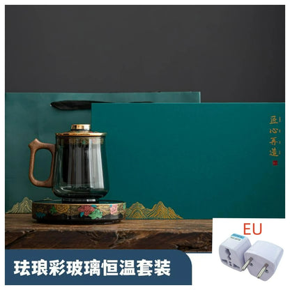Enamel Chinese Style Tea Cup Tea Separation Glass Office Cup With Lid Filter Cup Bubble Drinkware Kitchen Dining Bar Home Garden