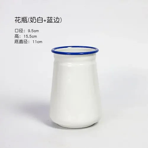 Enamel Modern Simple Vase Living Room Decoration Flower Arrangement Bottle Home Decoration Dried Flower Decoration Craft