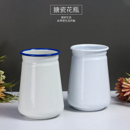 Enamel Modern Simple Vase Living Room Decoration Flower Arrangement Bottle Home Decoration Dried Flower Decoration Craft