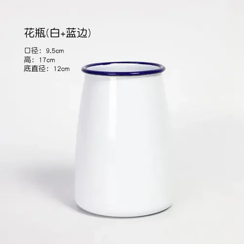 Enamel Modern Simple Vase Living Room Decoration Flower Arrangement Bottle Home Decoration Dried Flower Decoration Craft
