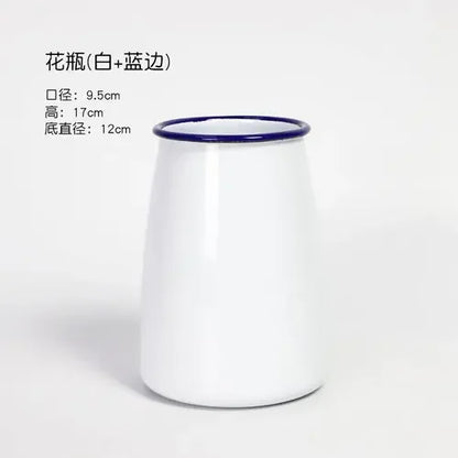 Enamel Modern Simple Vase Living Room Decoration Flower Arrangement Bottle Home Decoration Dried Flower Decoration Craft