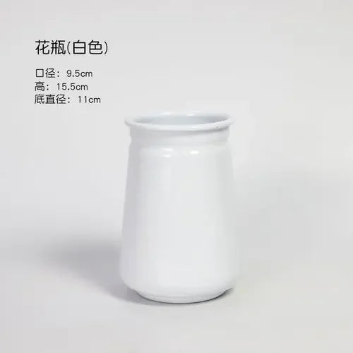 Enamel Modern Simple Vase Living Room Decoration Flower Arrangement Bottle Home Decoration Dried Flower Decoration Craft