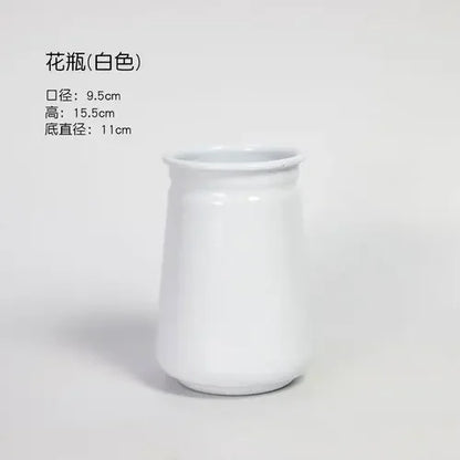 Enamel Modern Simple Vase Living Room Decoration Flower Arrangement Bottle Home Decoration Dried Flower Decoration Craft