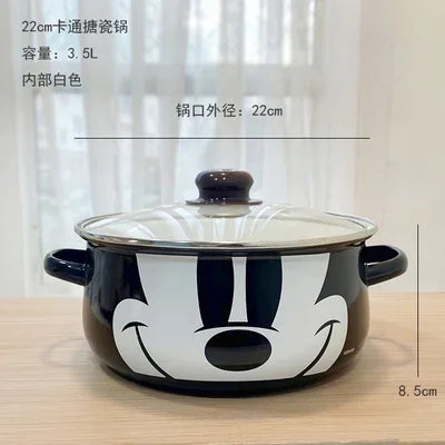 Enamel Orange Pot Belly Pot 18cm20cm24cm Thickened Enamel Soup Pot 1.8L2L3L5L Stew Pot Pan Frying Pan Cooking Noodle Pot