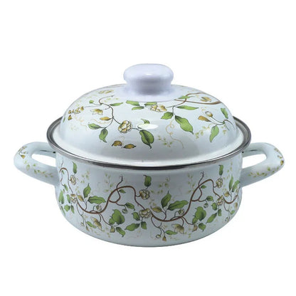 Enamel Orange Pot Belly Pot 18cm20cm24cm Thickened Enamel Soup Pot 1.8L2L3L5L Stew Pot Pan Frying Pan Cooking Noodle Pot