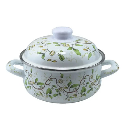 Enamel Orange Pot Belly Pot 18cm20cm24cm Thickened Enamel Soup Pot 1.8L2L3L5L Stew Pot Pan Frying Pan Cooking Noodle Pot