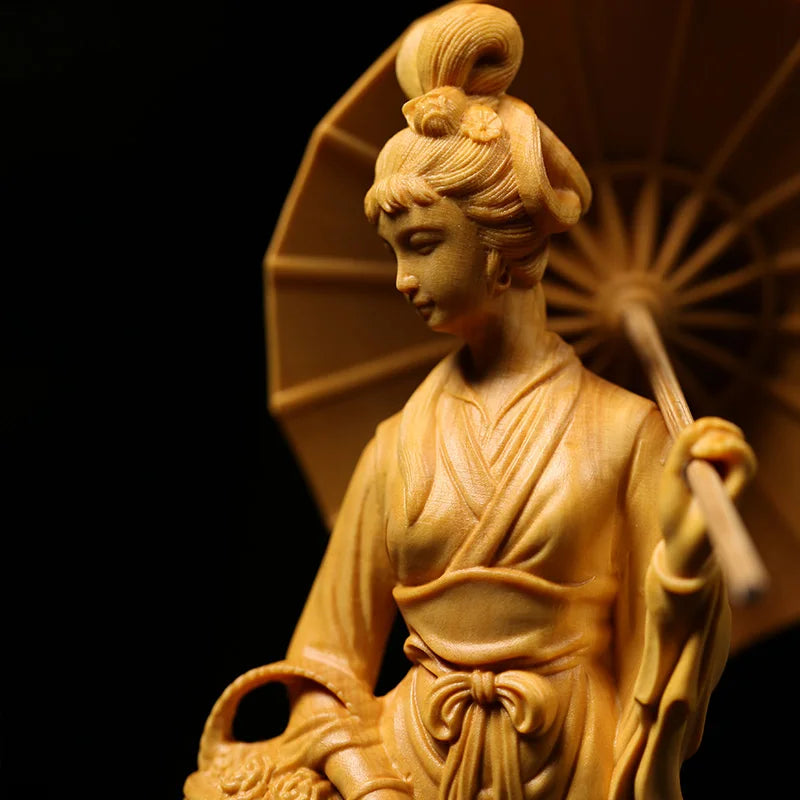 Enchanting Chinese Sculpture, Hand-Carved Wall Decoration, Bringing Luck and Elegance to Your Space, Classical Chinese Sculpture