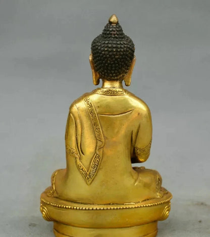 Estatua de bronce antiguo de Buda, estatua de Amitabha Sakyamuni, Tathagata o Buda Padmapani