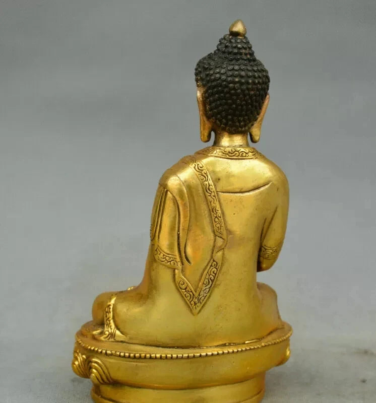 Estatua de bronce antiguo de Buda, estatua de Amitabha Sakyamuni, Tathagata o Buda Padmapani