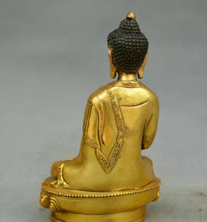 Estatua de bronce antiguo de Buda, estatua de Amitabha Sakyamuni, Tathagata o Buda Padmapani