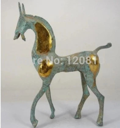 Estatua de caballo de cobre, estatua de decoración coleccionable de china, estilo antiguo, 312