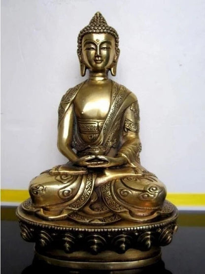 Estatua de cobre de Buda, estatua tibetana de Amitabha, bronce