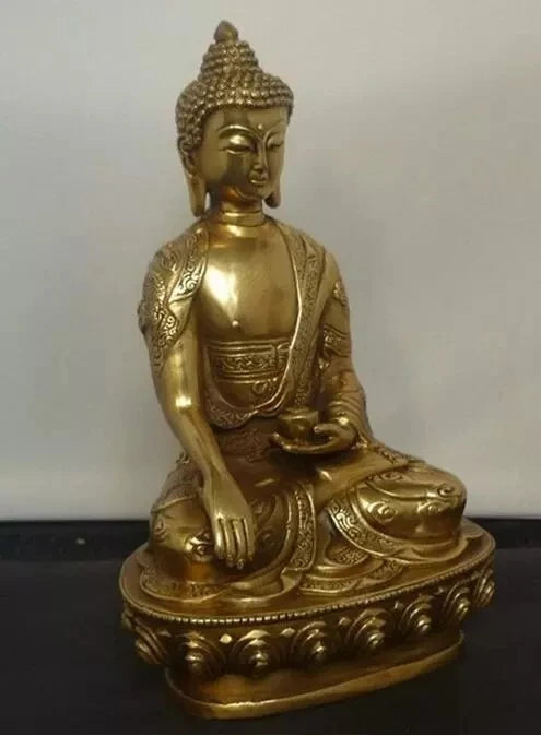 Estatua de cobre tibetana, estatua de Buda de bronce shakyamuni, budista tibetano