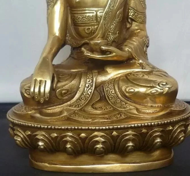 Estatua de cobre tibetana, estatua de Buda de bronce shakyamuni, budista tibetano