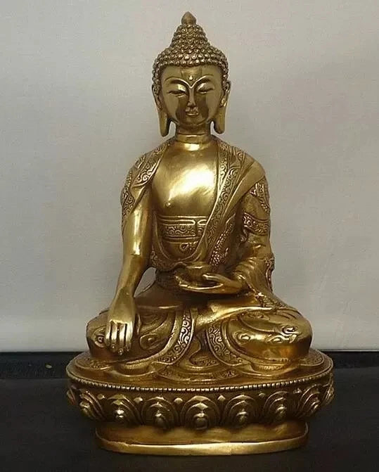 Estatua de cobre tibetana, estatua de Buda de bronce shakyamuni, budista tibetano