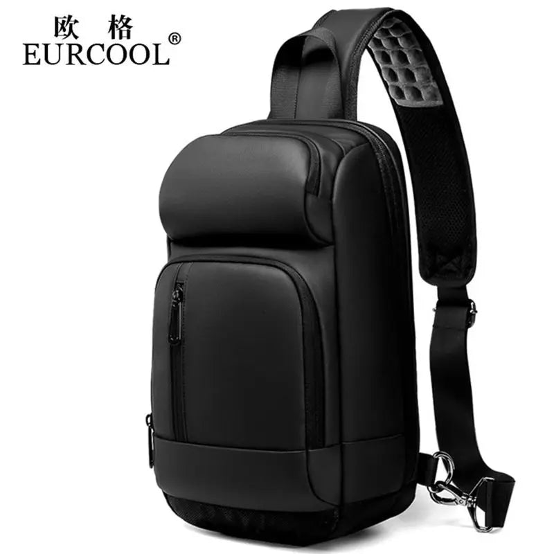 Eurcool Men's USB Charging Shoulder Bag Male Waterproof Messenger High Quality Men Short Trip 9.7 iPad Sling Bag
