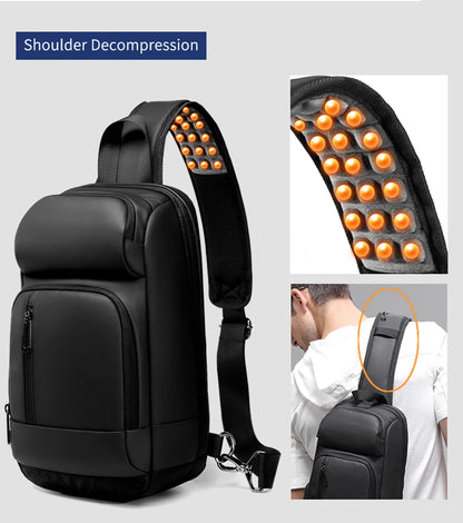 Eurcool Men's USB Charging Shoulder Bag Male Waterproof Messenger High Quality Men Short Trip 9.7 iPad Sling Bag