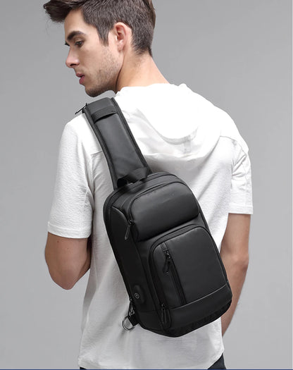 Eurcool Men's USB Charging Shoulder Bag Male Waterproof Messenger High Quality Men Short Trip 9.7 iPad Sling Bag