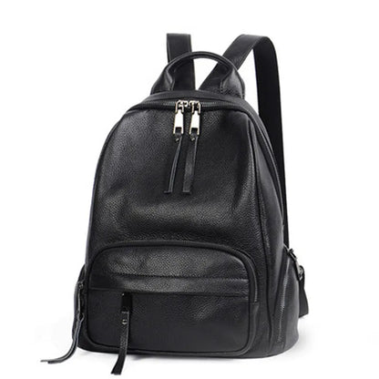 Euro-american Style Genuine Leather Backpack Women Versatile Casual Shopping Travel Mochilas Large Capacity Shoulder Bag