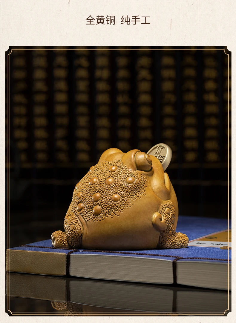 Europe Asia Good omens Good luck ZHAO CAI Recruit wealth JIN CHAN Mascot  bronze sculpture Home hall company Decorative ornament