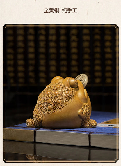 Europe Asia Good omens Good luck ZHAO CAI Recruit wealth JIN CHAN Mascot  bronze sculpture Home hall company Decorative ornament