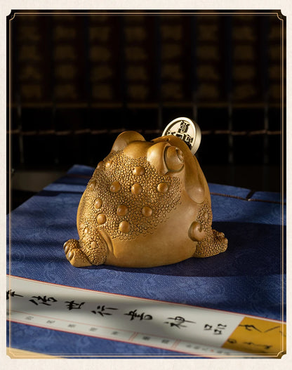 Europe Asia Good omens Good luck ZHAO CAI Recruit wealth JIN CHAN Mascot  bronze sculpture Home hall company Decorative ornament