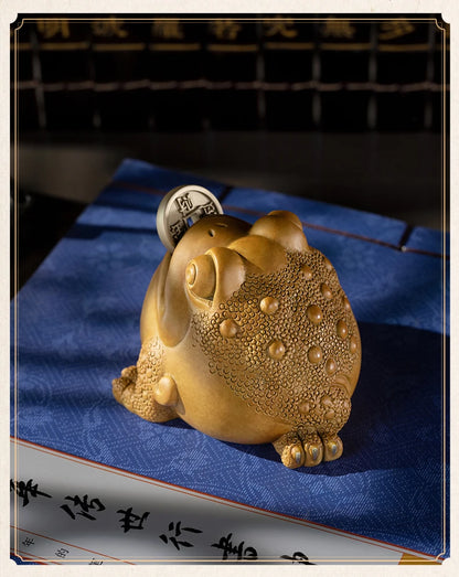 Europe Asia Good omens Good luck ZHAO CAI Recruit wealth JIN CHAN Mascot  bronze sculpture Home hall company Decorative ornament