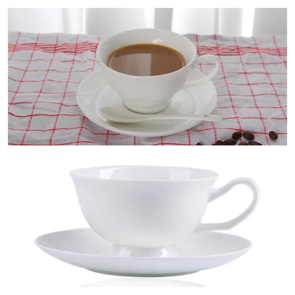 Europe Noble Bone China Coffee Cup Saucer Spoon Set 200ml Luxury Ceramic Mug Top-grade Porcelain Tea Cup Cafe Party Drinkware