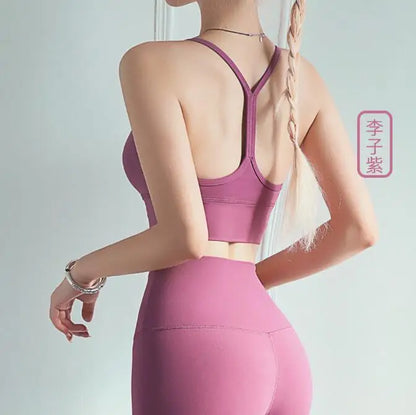 European American bra Y-shaped vest gathering suspender fitness bra for women