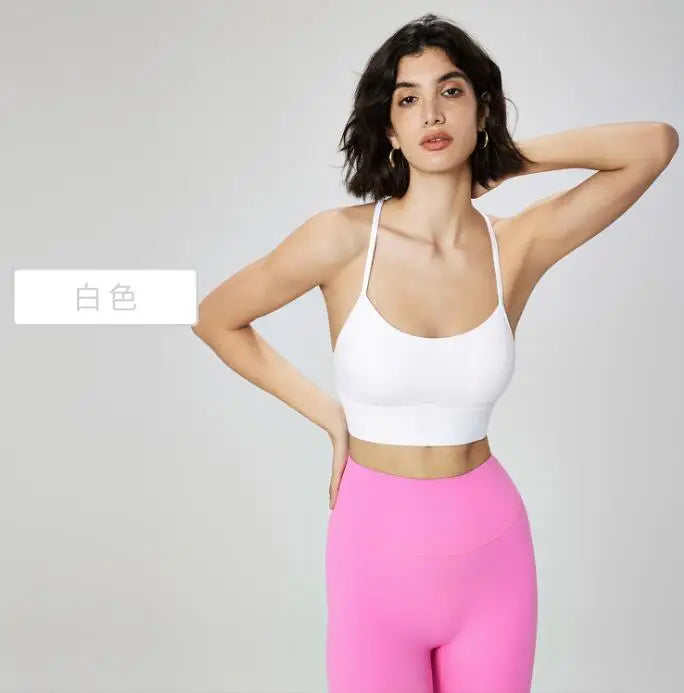 European American bra Y-shaped vest gathering suspender fitness bra for women