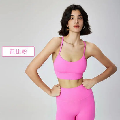 European American bra Y-shaped vest gathering suspender fitness bra for women