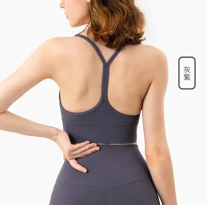European American bra Y-shaped vest gathering suspender fitness bra for women