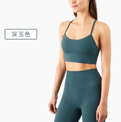 European American bra Y-shaped vest gathering suspender fitness bra for women