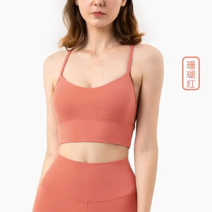 European American bra Y-shaped vest gathering suspender fitness bra for women