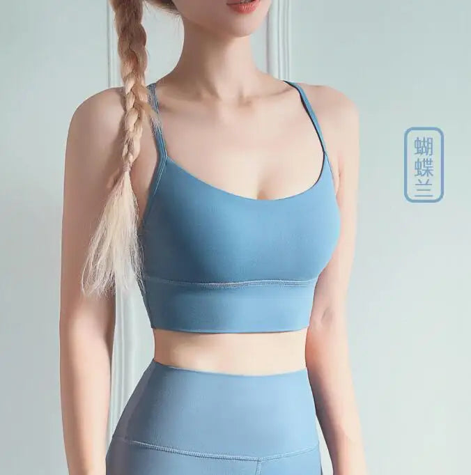 European American bra Y-shaped vest gathering suspender fitness bra for women