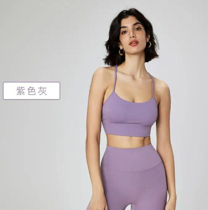 European American bra Y-shaped vest gathering suspender fitness bra for women