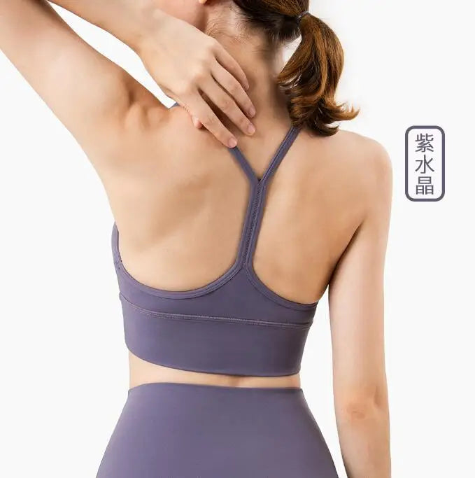 European American bra Y-shaped vest gathering suspender fitness bra for women