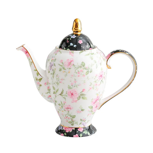 European Bone China Tea Set English Afternoon Tea Cup Set Teapot High-Grade Porcelain Coffee Pot