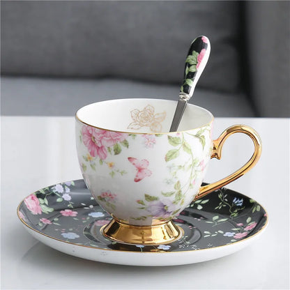 European Bone China Tea Set English Afternoon Tea Cup Set Teapot High-Grade Porcelain Coffee Pot