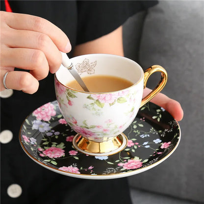 European Bone China Tea Set English Afternoon Tea Cup Set Teapot High-Grade Porcelain Coffee Pot