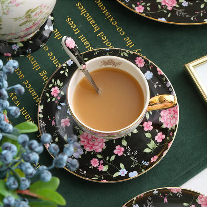 European Bone China Tea Set English Afternoon Tea Cup Set Teapot High-Grade Porcelain Coffee Pot