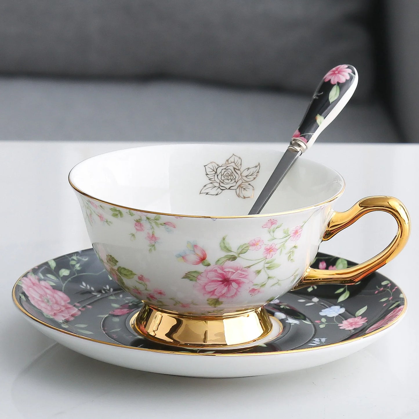 European Bone China Tea Set English Afternoon Tea Cup Set Teapot High-Grade Porcelain Coffee Pot