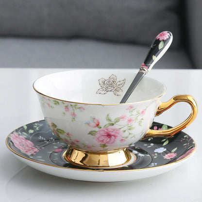 European Bone China Tea Set English Afternoon Tea Cup Set Teapot High-Grade Porcelain Coffee Pot