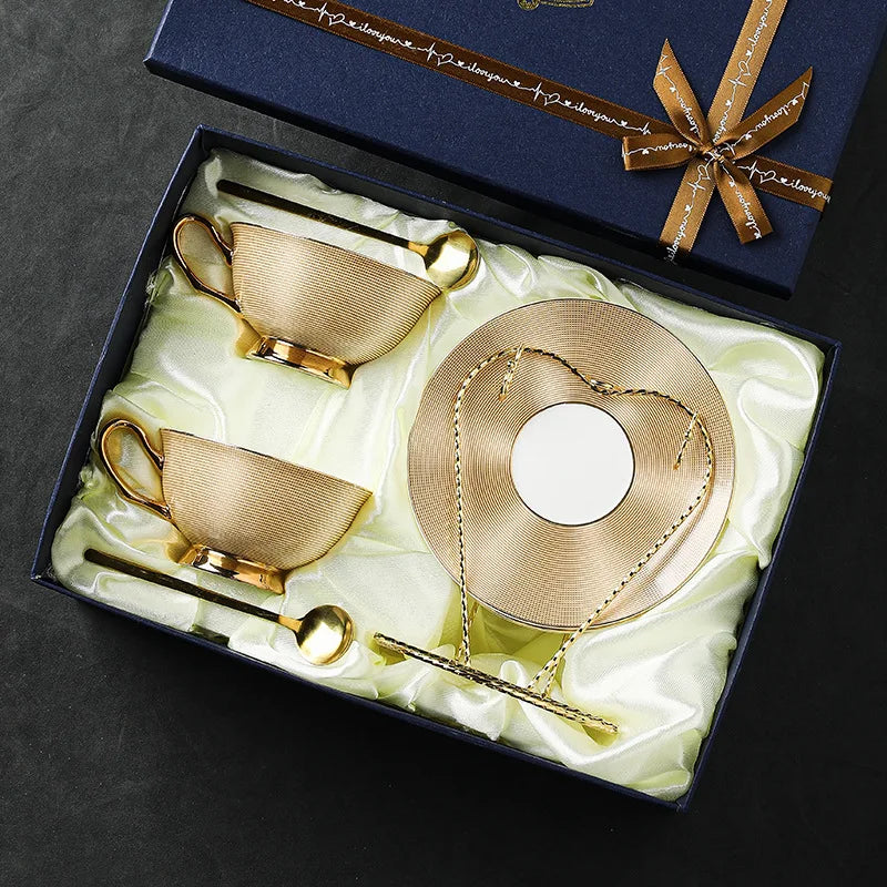 European Bone Porcelain Coffee Cup Home High Beauty Light Luxury British Afternoon Tea Set Gift