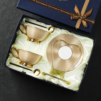 European Bone Porcelain Coffee Cup Home High Beauty Light Luxury British Afternoon Tea Set Gift