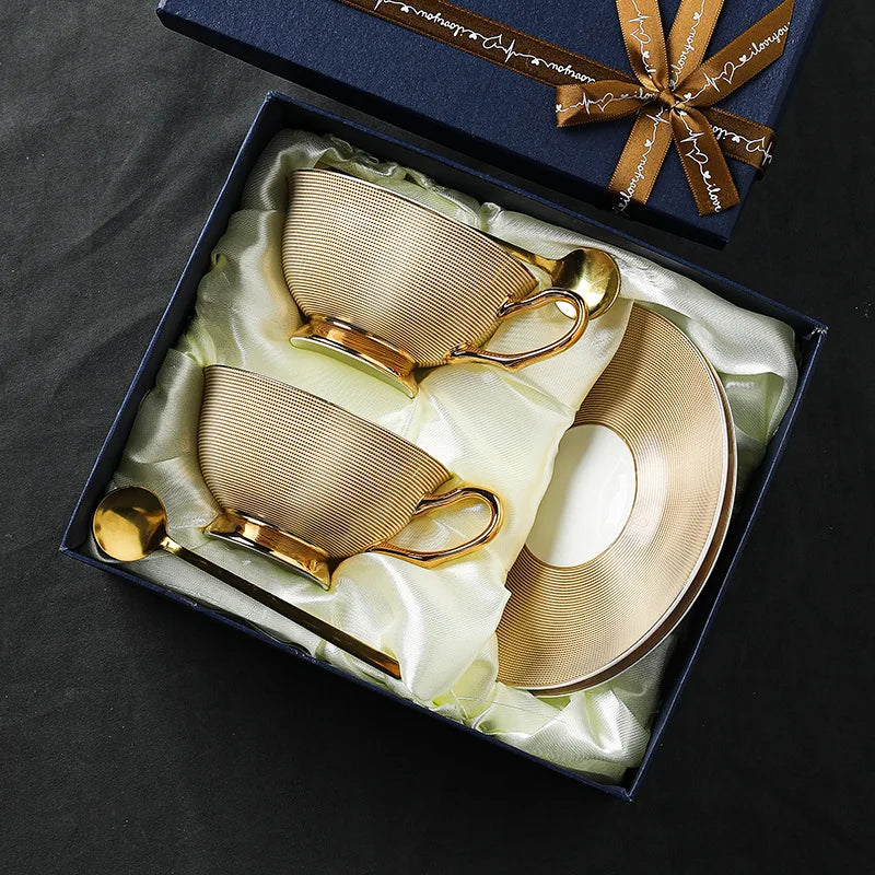 European Bone Porcelain Coffee Cup Home High Beauty Light Luxury British Afternoon Tea Set Gift