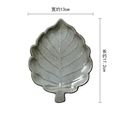 European Ceramic Cutlery Household Dishes Retro Kiln Glaze Porcelain Plate Handmade Ceramic Dinner Plates Kitchen Accessories